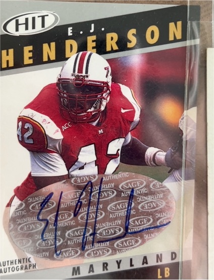 2003 Sage Hit #A42 E.J. Henderson — front
