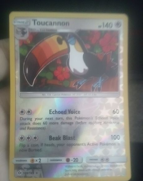 2017 Pokémon Sun & Moon Base Set #108 Toucannon — front
