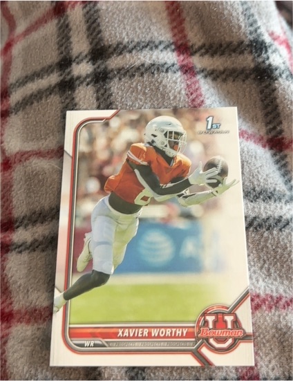 2021 Bowman University #61 Xavier Worthy — front