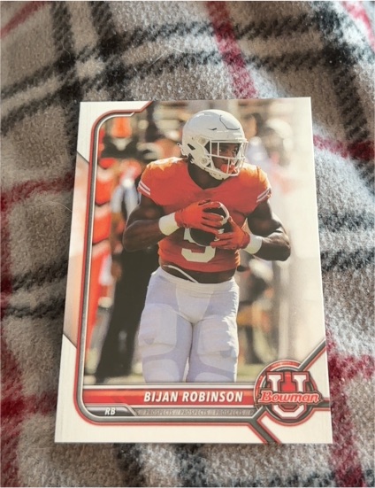 2022 Bowman University #95 Bijan Robinson — front