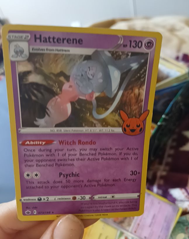 2020 Pokémon Trick or Trade #73 Hatterene — front