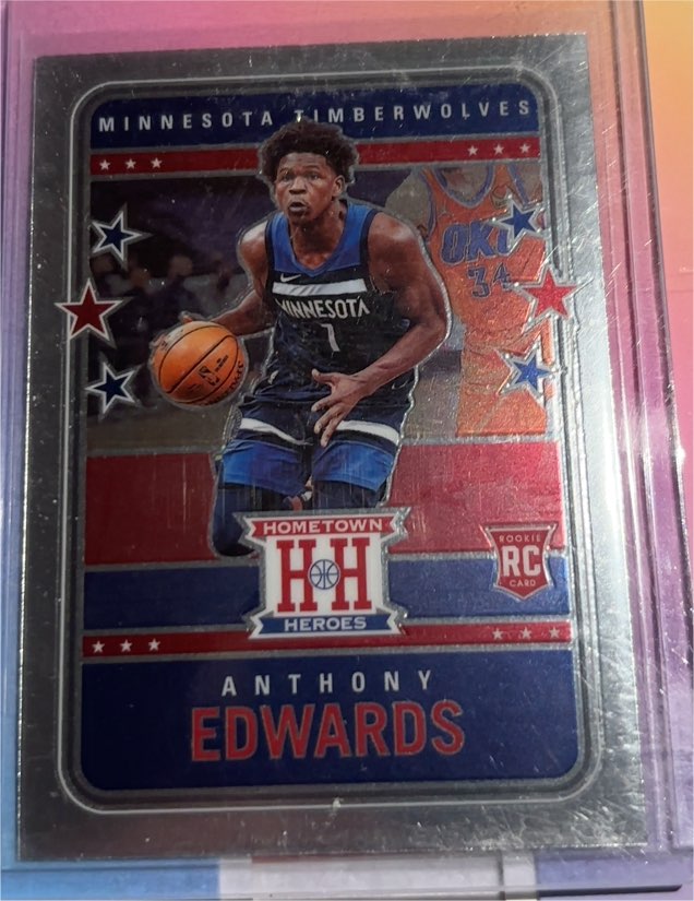 2020-21 Panini Chronicles Hometown Heroes #546 Anthony Edwards Rookie Card — front