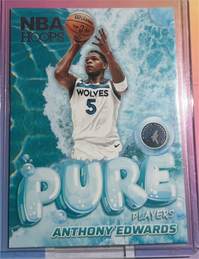 2024-25 Panini NBA Hoops #4 Anthony Edwards Pure Players — front