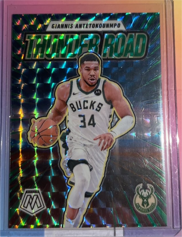 2024-25 Panini Mosaic #9 Giannis Antetokounmpo Thunder Road — front