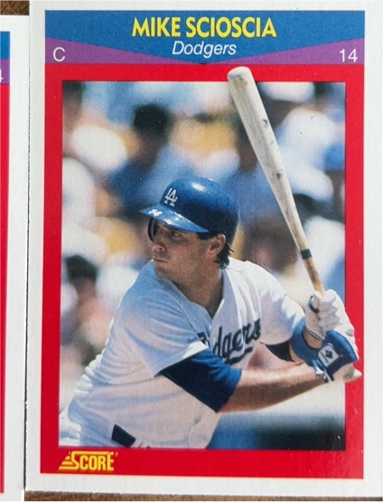 1990 Score #14 Mike Scioscia — front