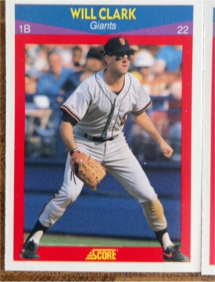 1990 Score #22 Will Clark — front
