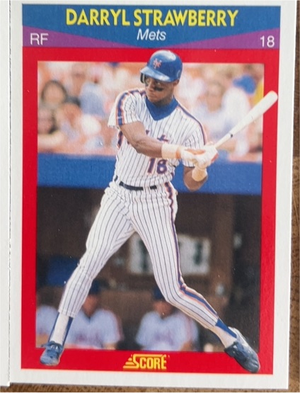 1990 Score 100 Superstars #15 Darryl Strawberry — front