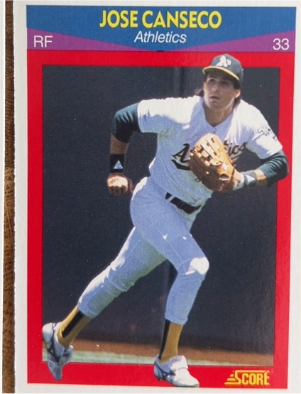 1990 Score 100 Superstars #5 Jose Canseco — front
