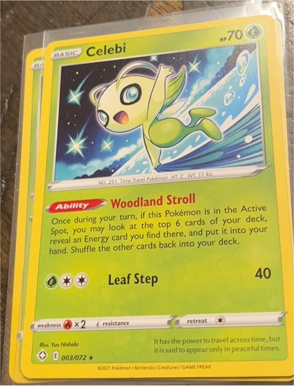 2021 Pokémon Shining Fates #003 Celebi — front