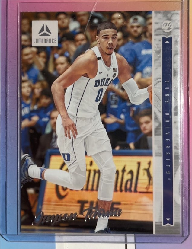 2022-23 Panini Chronicles Draft Picks Luminance Pink #49 Jayson Tatum — front