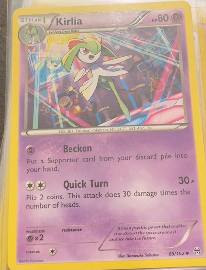 2015 Pokémon XY BREAKthrough #69 Kirlia — front
