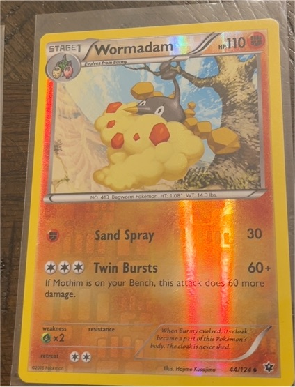 2016 Pokémon XY Fates Collide #44 Wormadam — front