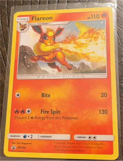 2018 Pokémon SM186 Flareon — front