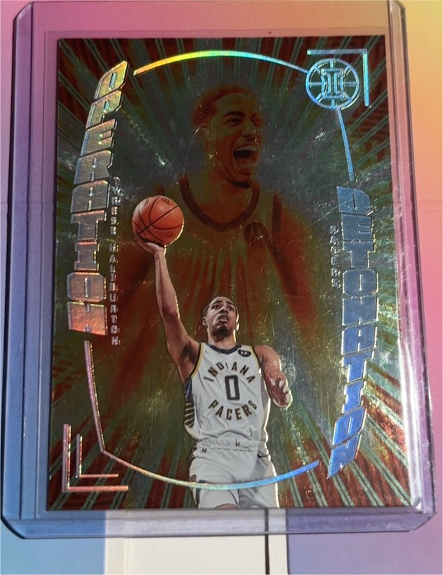 2021-22 Panini Illusions #12 Tyrese Haliburton Operation Detonation Orange — front