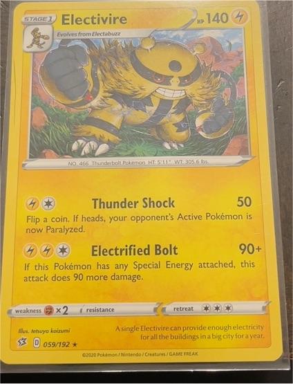 2020 Pokemon Rebel Clash #059 Electivire — front