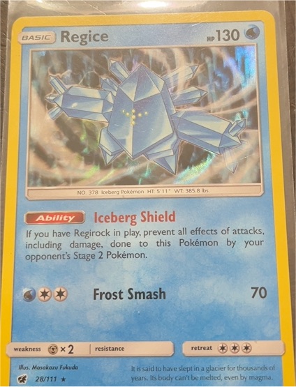 2017 Pokémon Sun & Moon Crimson Invasion #28 Regice — front