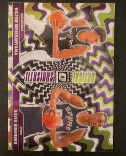 2024-25 Donruss Optic #5 Victor Wembanyama/David Robinson Optical Illusions — front