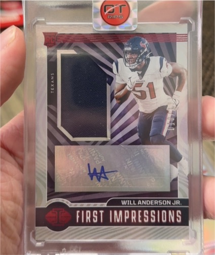 2023 Panini Illusions First Impressions # Will Anderson Jr. — front
