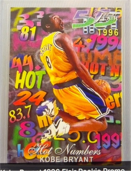 1996-97 Flair Hot Numbers #Hot Numbers Kobe Bryant — front