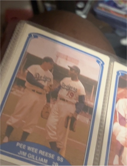 1987 TCMA 1955 Brooklyn Dodgers #6 Pee Wee Reese Jim Gilliam — front