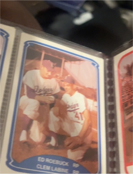 1953 Bowman Color #44 Ed Roebuck & Clem Labine — front