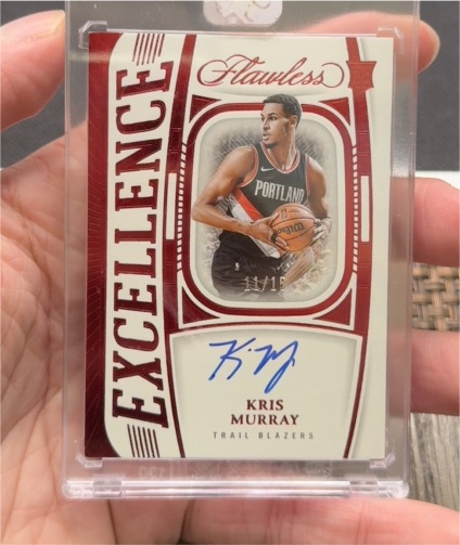 2023-24 Panini Flawless Excellence Signatures #ES-KRM Kris Murray — front