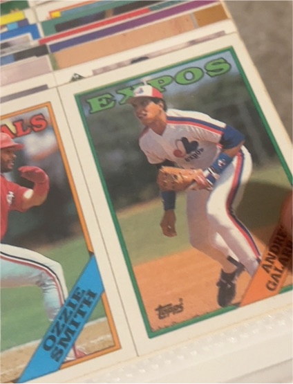 1988 Topps #25 Andres Galarraga — front
