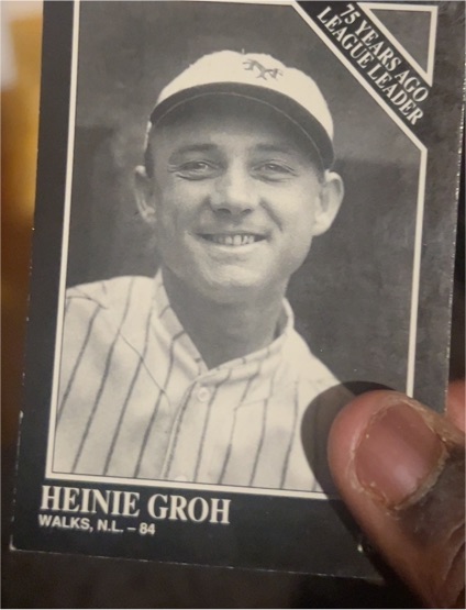 1991 Conlon Collection #163 Heinie Groh — front