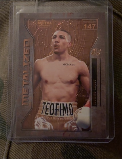 2021 Skybox Metal Universe Champions Metalized #147 Teofimo Lopez — front
