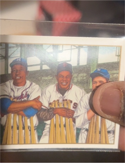 1993 Upper Deck All-Time Heroes #150 Willie Mays / Hank Aaron / Babe Ruth — front