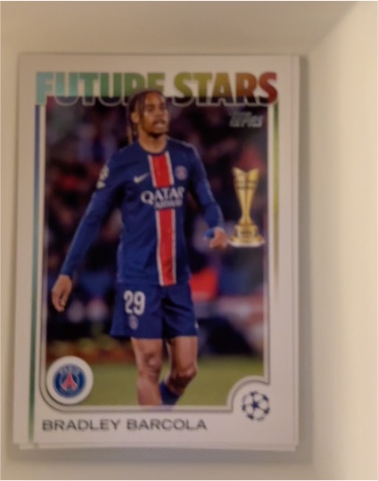 2024-25 Topps UEFA Club Competitions #116 Bradley Barcola Future Stars — front