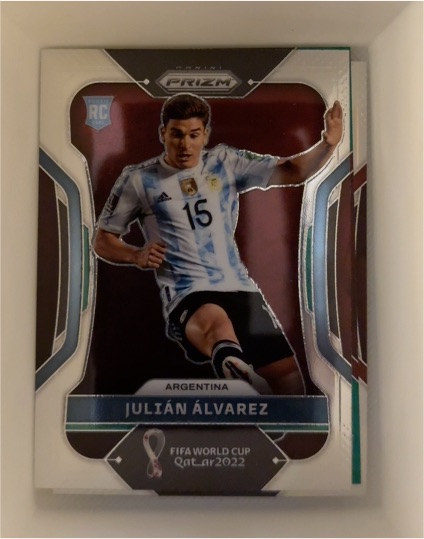 2022 Panini Prizm World Cup Qatar #4 Julián Álvarez Rookie — front