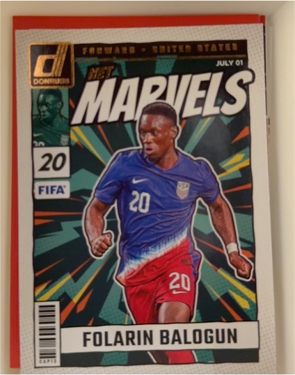 2024-25 Donruss Soccer #19 Folarin Balogun Net Marvels — front