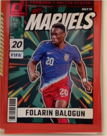 2024-25 Panini Donruss #19 Folarin Balogun Net Marvels — front