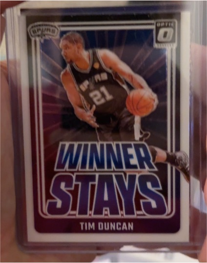 2024-25 Donruss Optic #12 Tim Duncan Winner Stays — front