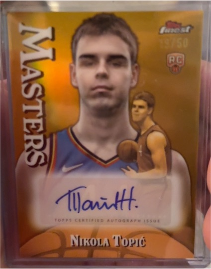 2025 Topps Finest Masters #MA-NT Nikola Topic — front
