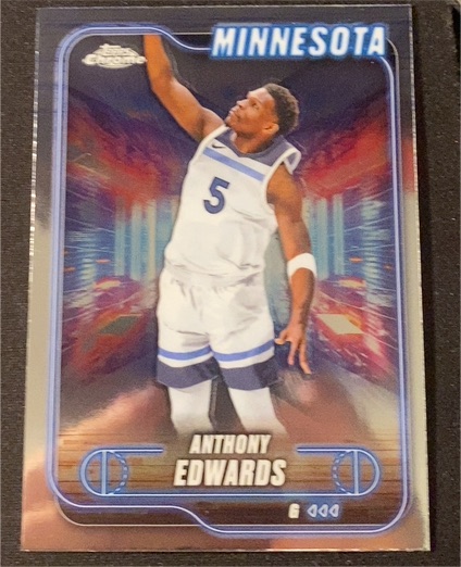 2024-25 Topps Chrome #77 Anthony Edwards — front