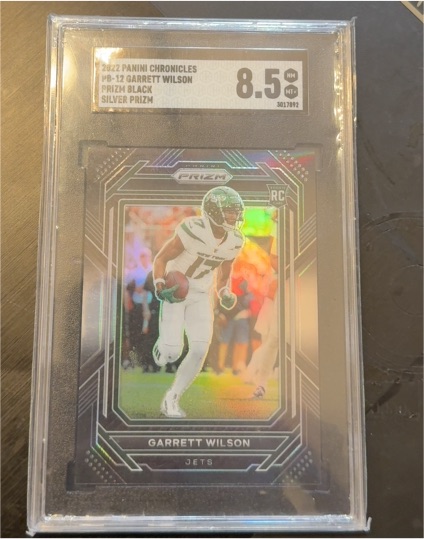 2022 Panini Chronicles Prizm Black #PB-12 Garrett Wilson — front