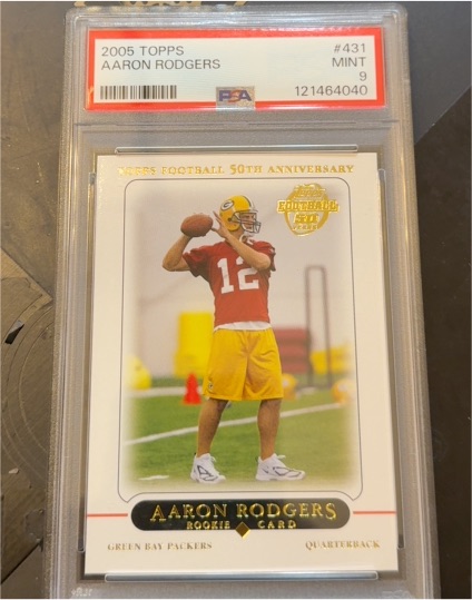 2005 Topps #431 Aaron Rodgers Rookie Card — front