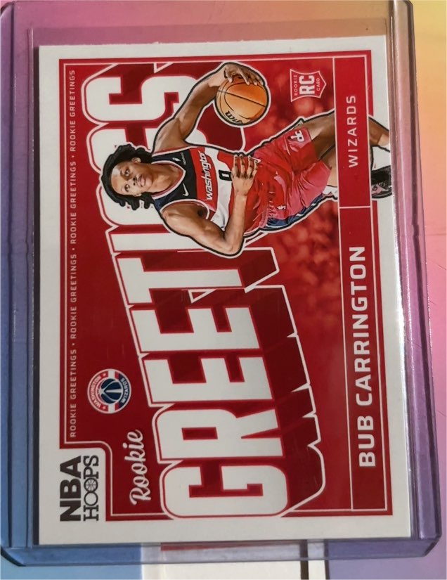 2024-25 Panini NBA Hoops #11 Bub Carrington Rookie Greetings — front