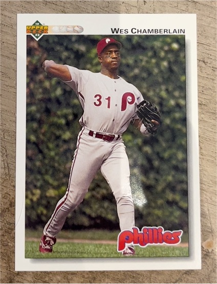 1992 Upper Deck #347 Wes Chamberlain Philadelphia Phillies — front