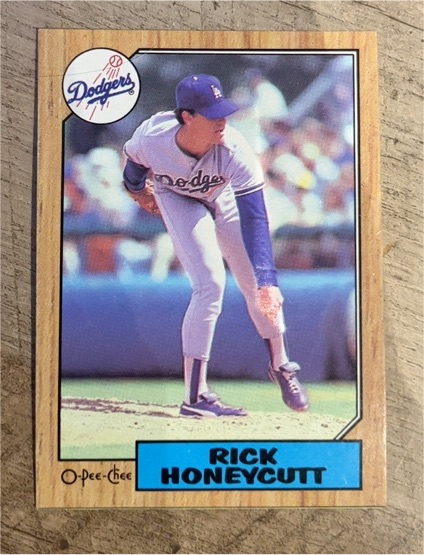 1987 O-Pee-Chee #167 Rick Honeycutt — front
