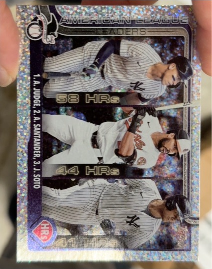 2025 Topps Series 1 #79 American League Home Run Leaders Aaron Judge / Anthony Santander / Juan Soto — front