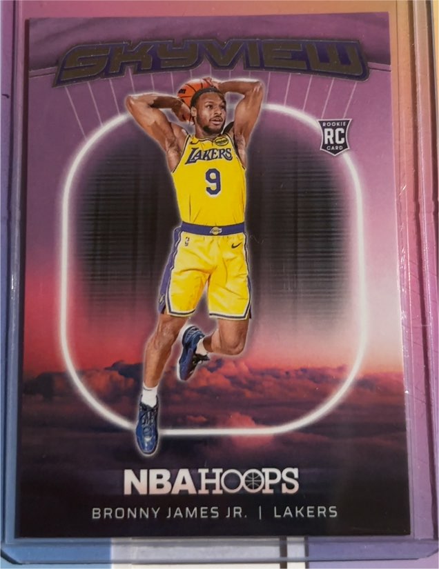 2024-25 Panini NBA Hoops #21 Bronny James Jr. Skyview Rookie Card — front