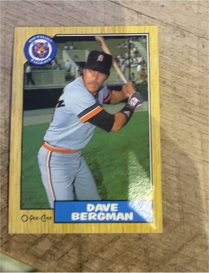 1987 O-Pee-Chee #256 Dave Bergman — front