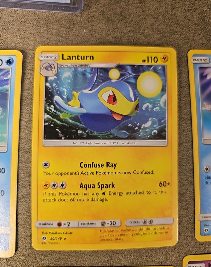 2017 Pokémon Sun & Moon #50 Lanturn — front