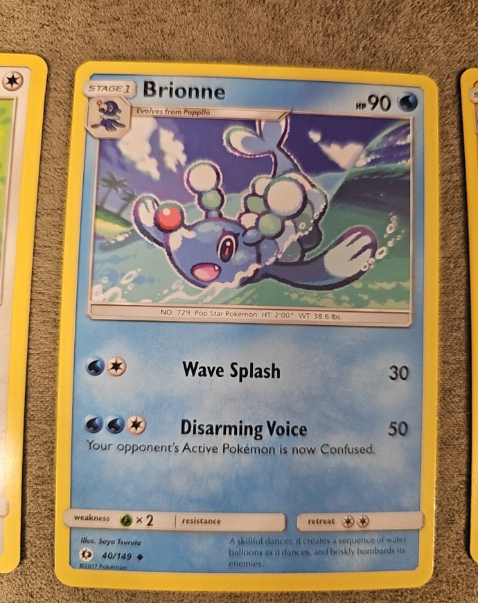 2017 Pokémon Sun & Moon #40 Brionne — front