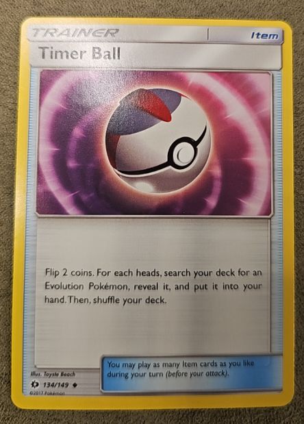 2017 Pokémon Sun & Moon #134 Timer Ball — front