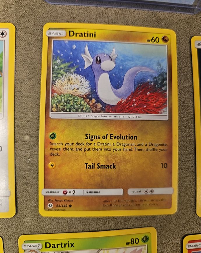 2017 Pokémon Sun & Moon #94 Dratini — front