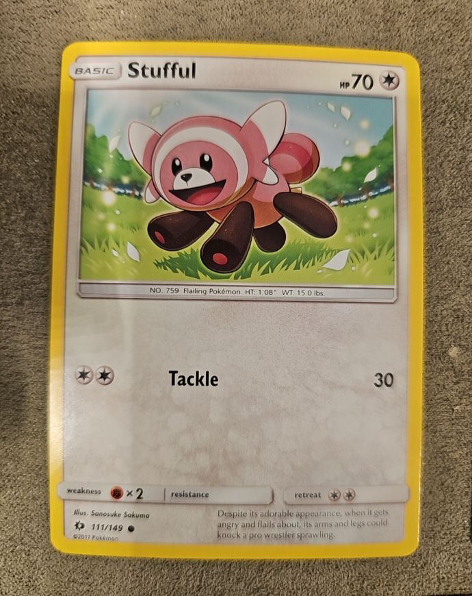 2017 Pokémon Sun & Moon #111 Stufful — front